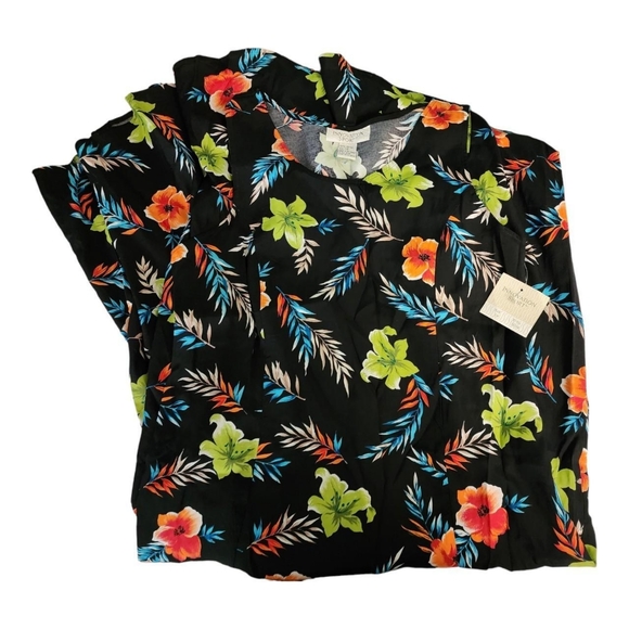 NEW! Deadstock 90s sz 14 Black Maxi Tropical Vacation Corset Back Dress Sundress - Picture 7 of 7